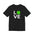 Black t-shirt with 'LOVE' and a green pickleball ball graphic on a white background