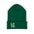 Green beanie with 'LOVE' and a pickleball ball design on a white background