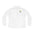 White hoodie with a 'LOVE' logo on a white background