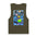 Brown tank top with a colorful abstract design on a white background