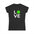 Black t-shirt with 'LOVE' and green graphic on a white background