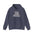 Navy blue hoodie with 'Peace Love Pickleball' text on a white background
