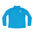 Blue long-sleeve shirt with a green logo on a white background