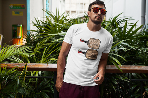 Wooden Paddle Pickleball T-Shirt – 100% Cotton Unisex Tee for Sport & Style