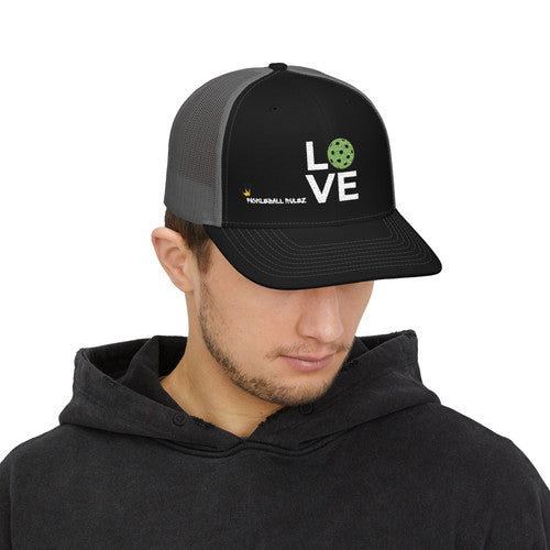 Pickleball Love Snapback Hat – Embroidered Mid-Profile Cap
